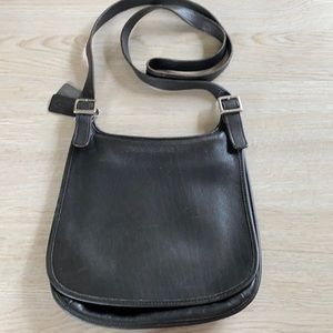 Vintage Coach Leather Flap Crossbody Bag